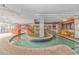 Indoor lazy river with bridge, shallow water, and inflatable tubes for leisurely floating at resort at 7200 N Ocean Blvd. # 1160, Myrtle Beach, SC 29572