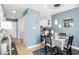 Open-concept dining area with modern lighting and seamless access to the kitchen at 7700 Porcher Dr. # 3207, Myrtle Beach, SC 29572