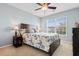 Bedroom with floral bedding and natural light from a window at 864 Barn Owl Ct. # 864, Myrtle Beach, SC 29579