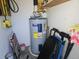 Water heater located in garage or storage space at 927 Edge Dr., North Myrtle Beach, SC 29582