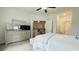 Spacious main bedroom with hardwood floors, walk in closet, and neutral color palette at 130 Puffin Dr. # 2B, Pawleys Island, SC 29585