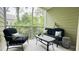 Relaxing screened patio with comfortable seating and view of lush greenery at 130 Puffin Dr. # 2B, Pawleys Island, SC 29585