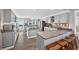 Spacious kitchen with updated appliances, grey cabinets and large island at 1885 Pompano Dr., Garden City Beach, SC 29576