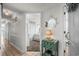 Hallway featuring tile floors, nautical decor, leading to the bedroom and main living area at 2501 S Ocean Blvd. # 508, North Myrtle Beach, SC 29582