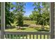 Scenic golf course view with a small stream from the screened-in balcony at 493 White River Dr. # 28-D, Myrtle Beach, SC 29579
