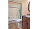Bathroom with vanity, tile flooring, and shower-tub combo at 728 Tarpon Ct., Myrtle Beach, SC 29579