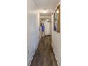 Interior hallway with wood-look floors at 4800 S Ocean Blvd. # 824, North Myrtle Beach, SC 29582