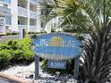 Inlet Villas Beach Club sign at entrance at 6305 N Ocean Blvd. # B-3, North Myrtle Beach, SC 29582