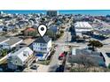 Aerial view showcases the home's location near the ocean, offering a desirable coastal lifestyle at 2401 Duffy St., North Myrtle Beach, SC 29582