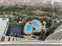 Bird's eye view of the community pool and surrounding landscape at 8500 Margate Circle # 2005, Myrtle Beach, SC 29572