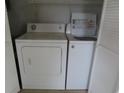 Convenient laundry closet with washer and dryer at 1230 St. George Ln. # B, Myrtle Beach, SC 29588