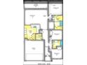 Detailed floorplan showcasing the layout of the main level with kitchen, bedrooms, and living spaces at 4739 Huckleberry Ln., Conway, SC 29526