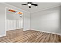 Bright dining room with hardwood floors and wainscoting at 1509 Crooked Hook Rd., North Myrtle Beach, SC 29582