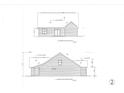 House rear elevation plan with dimensions and details at 882 Liberty Church Rd., Loris, SC 29569