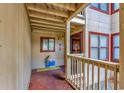 Inviting building entrance with a private deck and railing at 501 Maison Dr. # B3, Myrtle Beach, SC 29572