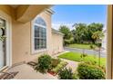 Inviting front porch with lush landscaping and walkway at 4333 Windy Heights Dr., North Myrtle Beach, SC 29582