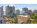 Aerial perspective showcasing a building and surrounding neighborhood at 2007 S Ocean Blvd. # 1405, Myrtle Beach, SC 29577
