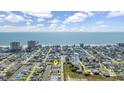 Wide aerial view of coastal community, highlighting proximity to beach and surrounding waterways at 404 32Nd Ave. N, North Myrtle Beach, SC 29582