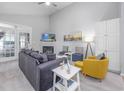 Bright living room offering a fireplace, comfortable seating, and a view of the entryway at 9772 Leyland Dr. # 9772-9, Myrtle Beach, SC 29572