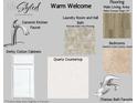 Interior design selections featuring flooring, cabinets, countertops, and fixtures at 3046 Deerberry Place, Longs, SC 29568