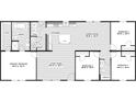 Open floor plan with 4 bedrooms, 2 baths, kitchen island and living room at 215 Eva Dr., Loris, SC 29569