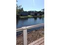 Scenic view of a serene pond surrounded by lush greenery from the wood deck at 37 Geney Ln., Pawleys Island, SC 29585