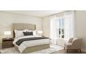 Inviting bedroom with a plush bed, elegant lamps, neutral tones, and soft natural light from the window at 4009 Braid Ct., Myrtle Beach, SC 29588
