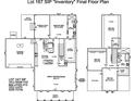 Floor plan showcasing a spacious home with 4 bedrooms, a large kitchen, and a 2-car garage at 805 Comanders Island Rd., Georgetown, SC 29440