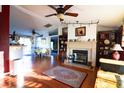 Spacious living area with hardwood floors and fireplace at 2780 Oak St., Conway, SC 29526