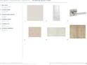 Image showcasing flooring, interior door, carpet, and wall paint color scheme samples at 2404 Hillbourne Loop, North Myrtle Beach, SC 29582
