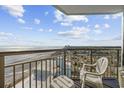 Balcony view overlooking the ocean and beach at 6804 N Ocean Blvd. # 1537, Myrtle Beach, SC 29572