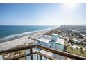 Oceanfront balcony view with beach and coastline visible at 6804 N Ocean Blvd. # 1537, Myrtle Beach, SC 29572