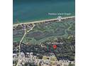 Aerial view of Pawleys Island, showing the proximity to the ocean and waterways at 187 Alston Rd., Pawleys Island, SC 29585