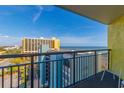 Balcony with ocean and building views at 6804 N Ocean Blvd. # 1009, Myrtle Beach, SC 29572