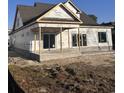 New home construction featuring a covered porch and large sliding glass doors at 1020 Clamour Ct., Conway, SC 29526