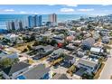 Aerial view showing the home's location near the beach at 139 Seabreeze Dr., Murrells Inlet, SC 29576