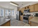 Kitchen with stainless steel appliances and light wood cabinets at 2180 Waterview Dr. # 637, North Myrtle Beach, SC 29582