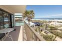 Private balcony overlooking the beach and ocean at 2200 N Ocean Blvd., North Myrtle Beach, SC 29582