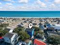 Aerial view showcasing the house's location near the beach and RV park at 6001 South Kings Hwy., Myrtle Beach, SC 29575