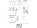 Detailed floor plan showcasing the layout of a four bedroom home with covered porch at 395 Lifestyle Court, Surfside Beach, SC 29575