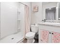 Clean bathroom with a shower/tub combo, toilet, and vanity at 405 Toledo St., Conway, SC 29526