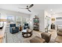 Living room with blue armchairs and a coffee table at 838 Sandy Side Dr., Little River, SC 29566