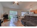 Dining area with a round table and chairs, and access to the backyard at 121 Cottage Creek Circle, Conway, SC 29527