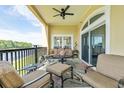Relaxing covered balcony featuring seating and beautiful water views at 265 Venice Way # 1101, Myrtle Beach, SC 29577