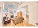 Living room featuring a fireplace and ample natural light at 508 5Th Ave. S, North Myrtle Beach, SC 29582