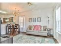 Open living and dining area with hardwood floors at 1302 River Oaks Dr. # 4-F, Myrtle Beach, SC 29579