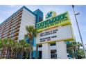 Landmark Resort entrance with signage and landscaping at 1501 Ocean Blvd. # 945, Myrtle Beach, SC 29577