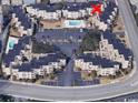 Aerial view of Ocean Bridge community at 9661 Shore Dr. # 4B-15, Myrtle Beach, SC 29572