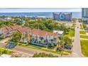 Oceanfront property, aerial view showcasing the building and its surroundings at 212 4Th Ave. N # 102, North Myrtle Beach, SC 29582
