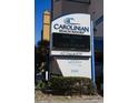 Welcome to the Carolinian Beach Resort sign with an electronic message board and Oceana Resorts branding at 2504 N Ocean Blvd. # 832, Myrtle Beach, SC 29577